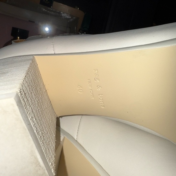 Rag & Bone Astra Chelsea Boot in White Leather - Picture 7 of 7